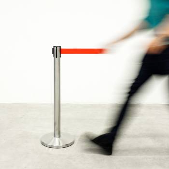 Avspärrningsstolpe, avspärrningsband