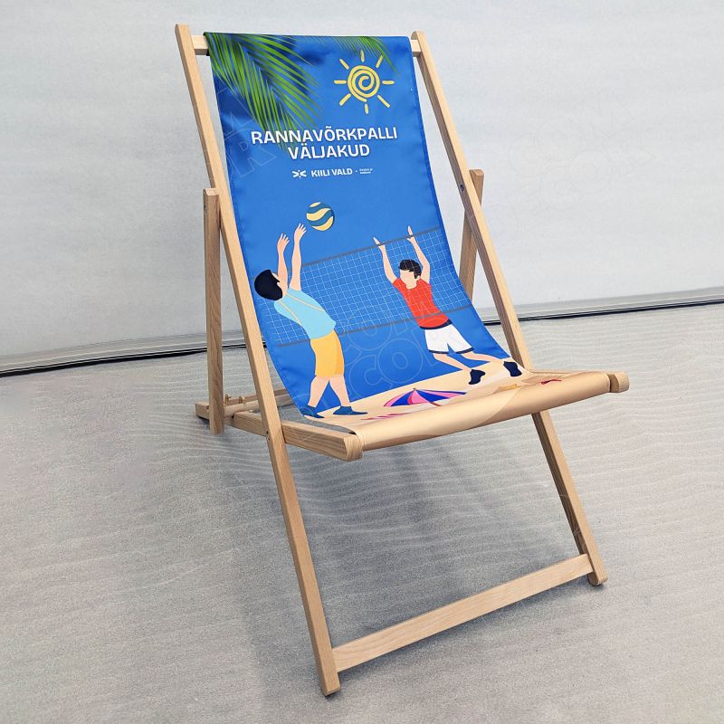 Däckstol med reklam