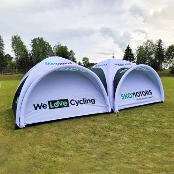 Inflatable tent at sports event Inflatable tent at sports event