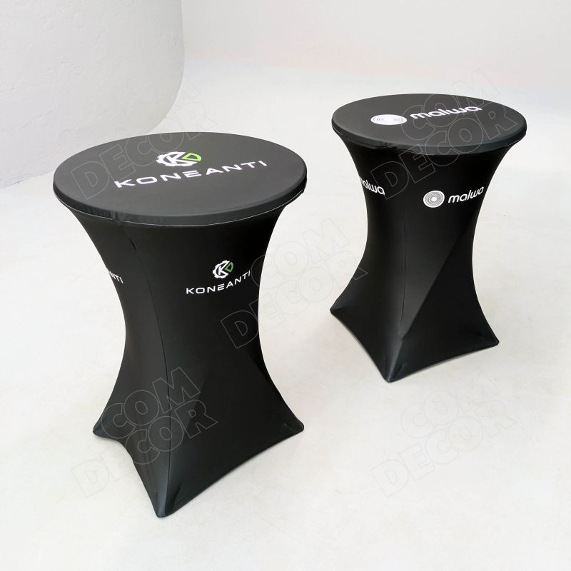 Cocktail tables with printed logo