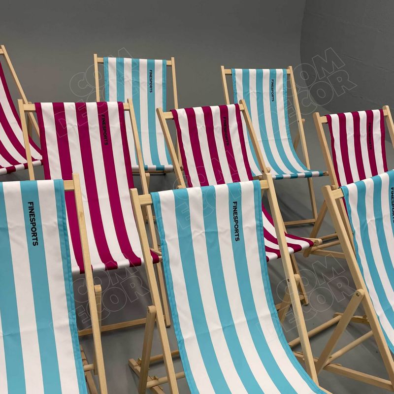 Deck chairs with custom design