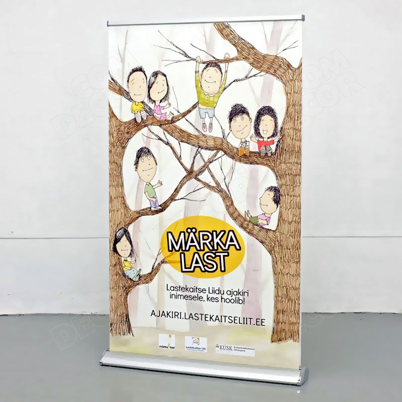 Double-sided rollup banner