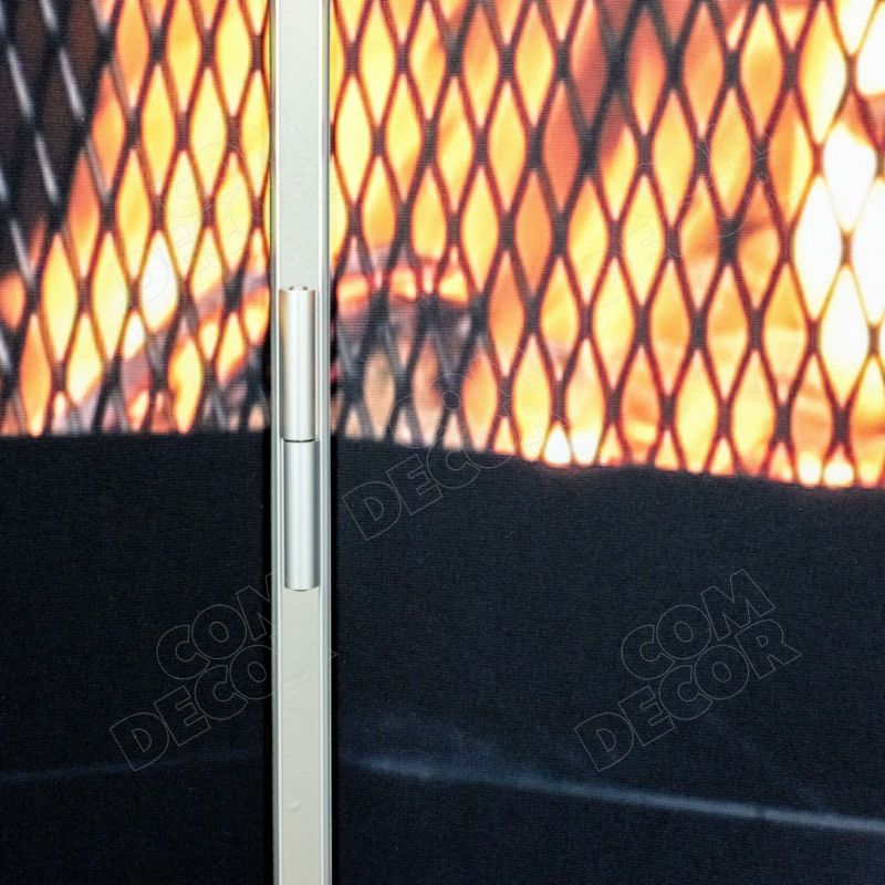Partition walls connected with hinges