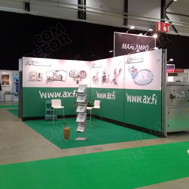 Reusable exhibition booth and accessories