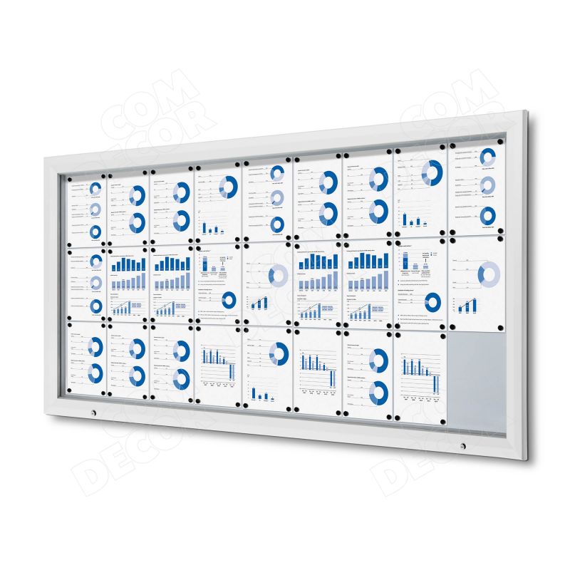 White outdoor bulletin board